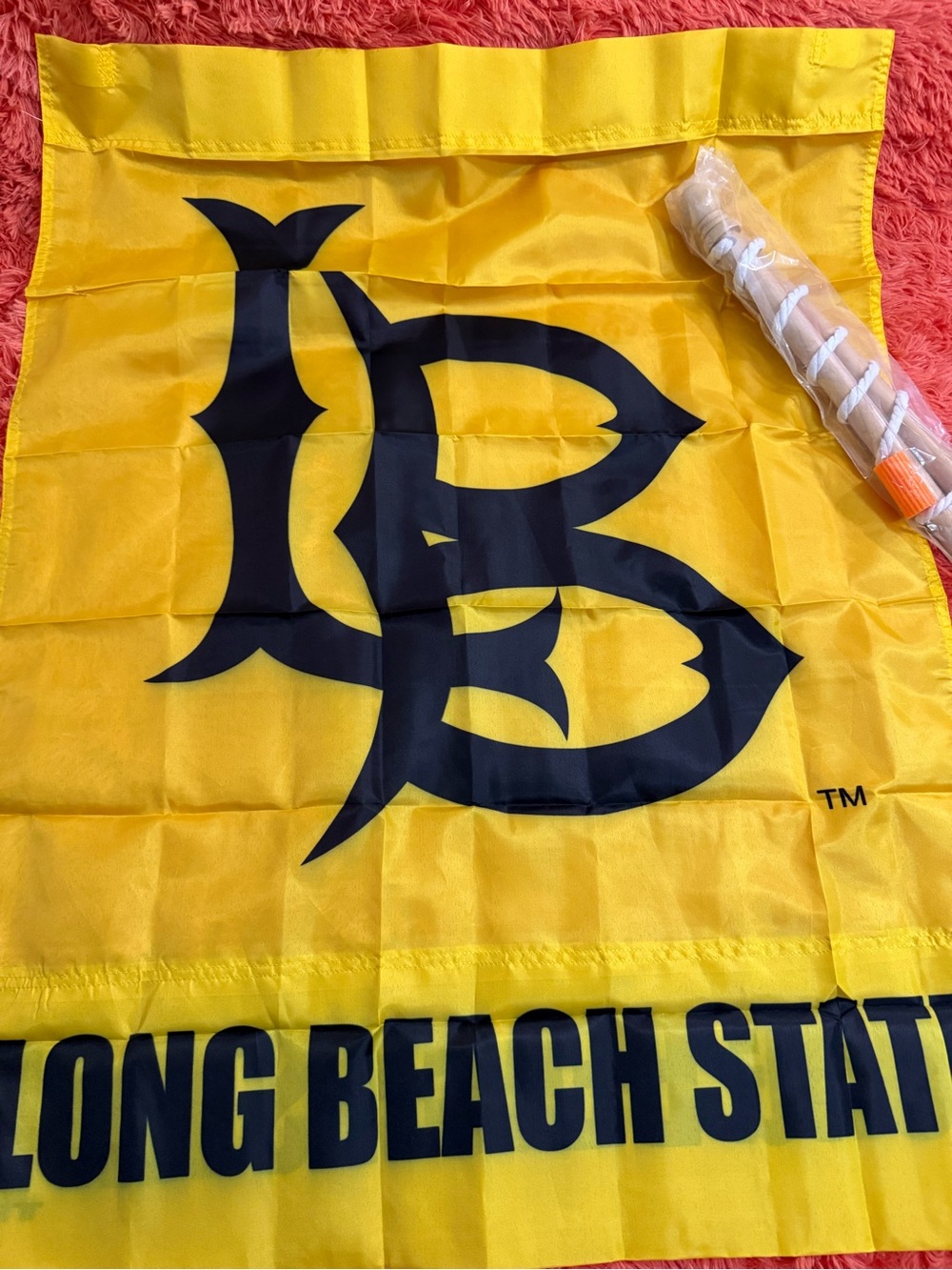 Yellow Golf Flag with Black Logo